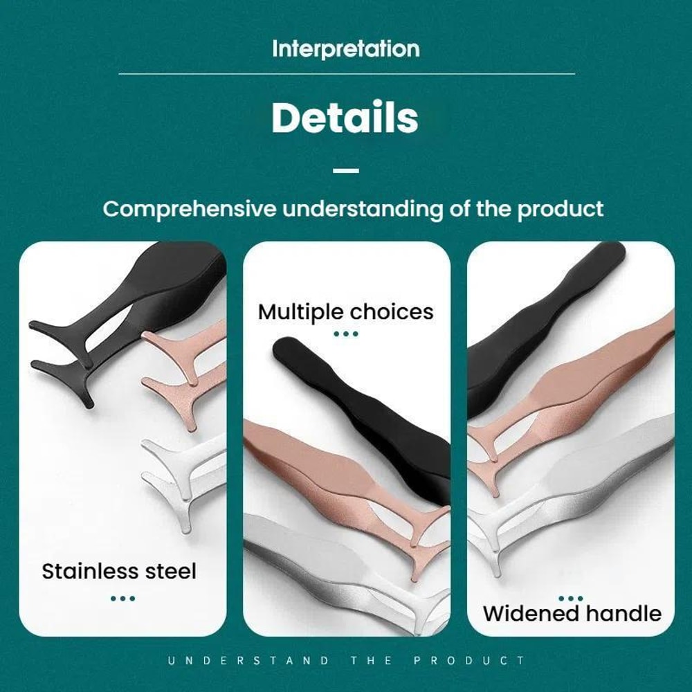 Precision Stainless Steel False Eyelash Applicator Tool Set Seahorse Lash Clip For Easy Extension 4