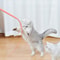 Mouse Tail Cat Teaser Wand Silicone Interactive Toy Cat Enrichment Stick Pink 1