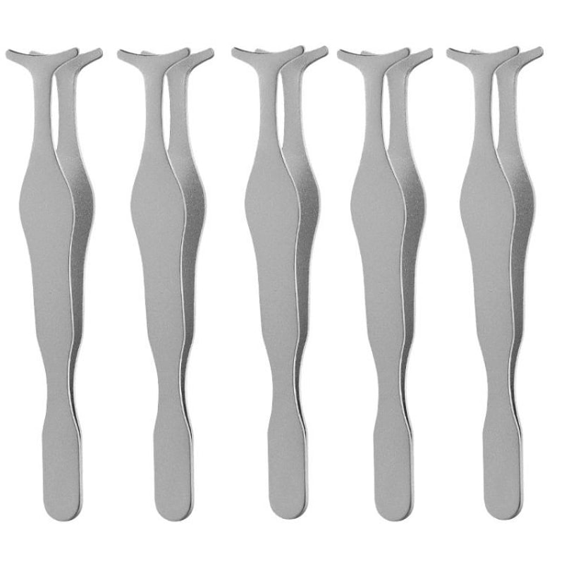 Precision Stainless Steel False Eyelash Applicator Tool Set Seahorse Lash Clip For Easy Extension 6