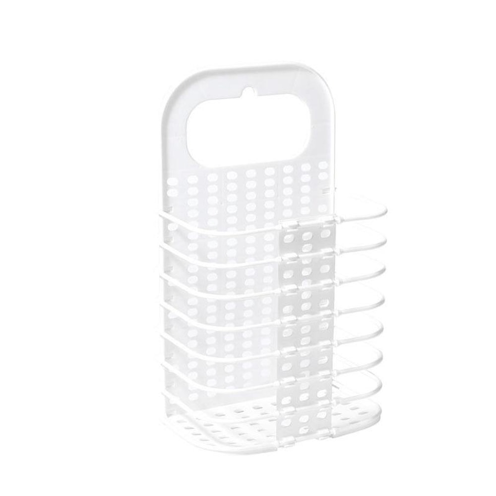 Perforation-Free Wall Mounted Folding Laundry Hamper & Storage Basket for Bathroom Organization