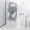 Perforation-Free Wall Mounted Folding Laundry Hamper & Storage Basket for Bathroom Organization