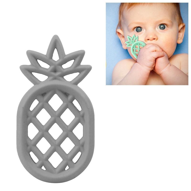 Pineapple Silicone Baby Teether Pendant Toy Safe Teething Relief Soothing Necklace 10