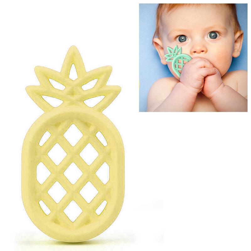 Pineapple Silicone Baby Teether Pendant Toy Safe Teething Relief Soothing Necklace 14