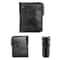RFID Blocking Leather Wallet for Men with Double Zipper Slim Bifold Card Holder