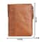 RFID Blocking Leather Wallet for Men with Double Zipper Slim Bifold Card Holder
