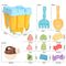 Kids Beach Toy Set Castle Sand Bucket Outdoor Sand Play Toys For Toddlers 3