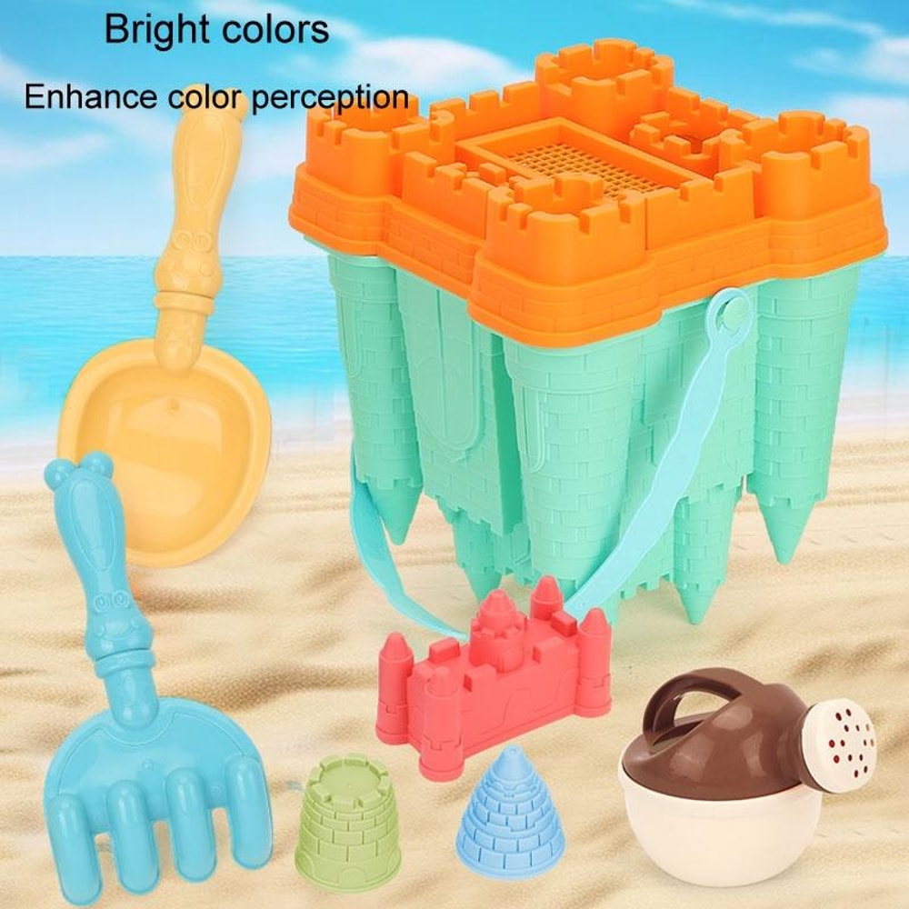Kids Beach Toy Set Castle Sand Bucket Outdoor Sand Play Toys For Toddlers 9