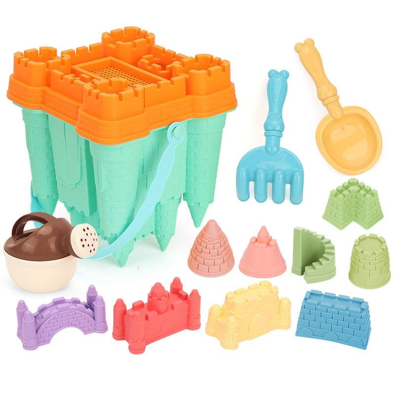 Kids Beach Toy Set Castle Sand Bucket Outdoor Sand Play Toys For Toddlers 2