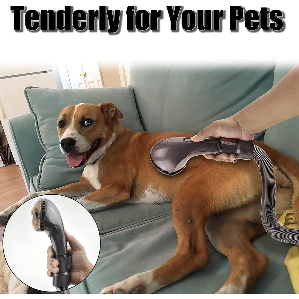 Pet Grooming Brush Vacuum Attachment For Dog And Cat Hair 5