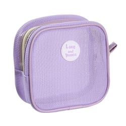 lightweight travel toiletry bag mesh cosmetic organizer pouch for beach and daily use