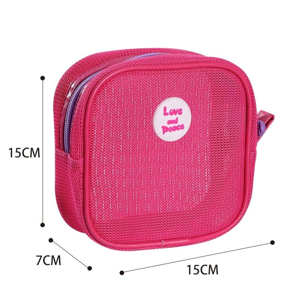 Lightweight Travel Toiletry Bag Mesh Cosmetic Organizer Pouch For Beach And Daily Use 3