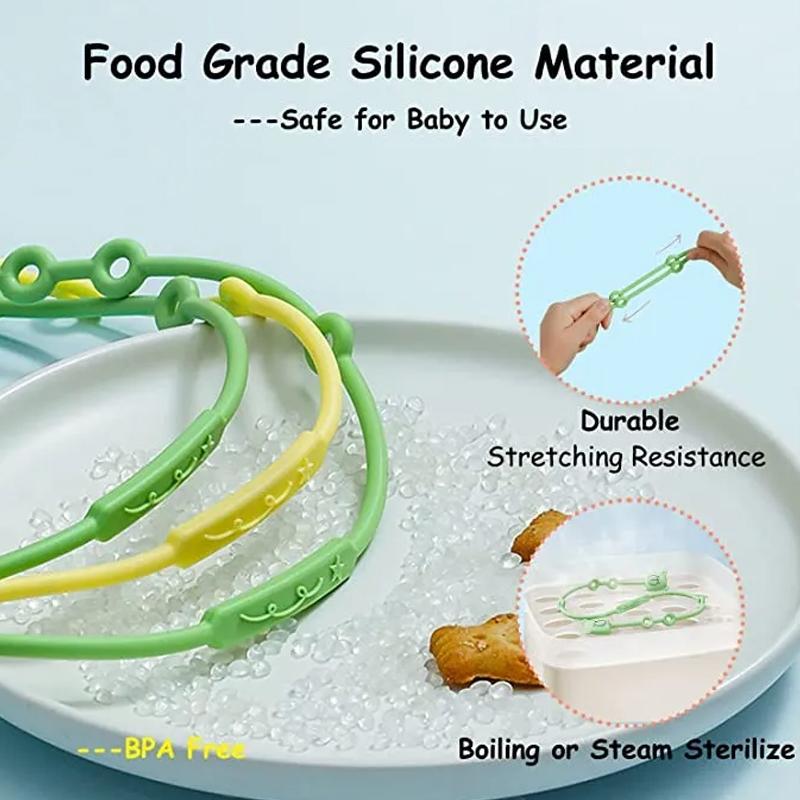 Bear Silicone Pacifier Clip Anti-Lost Chain Baby Teether Holder Adjustable