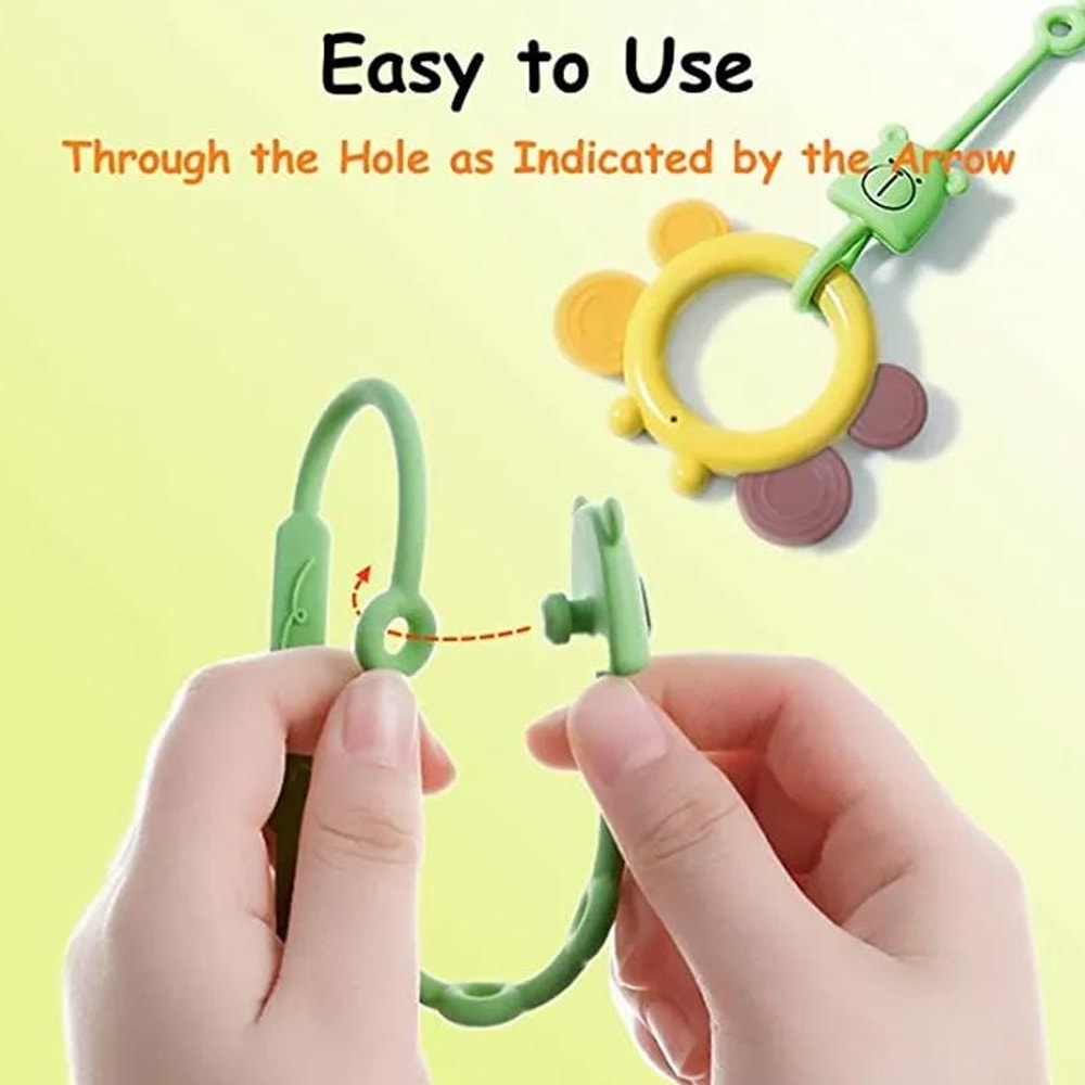 Bear Silicone Pacifier Clip Anti-Lost Chain Baby Teether Holder Adjustable