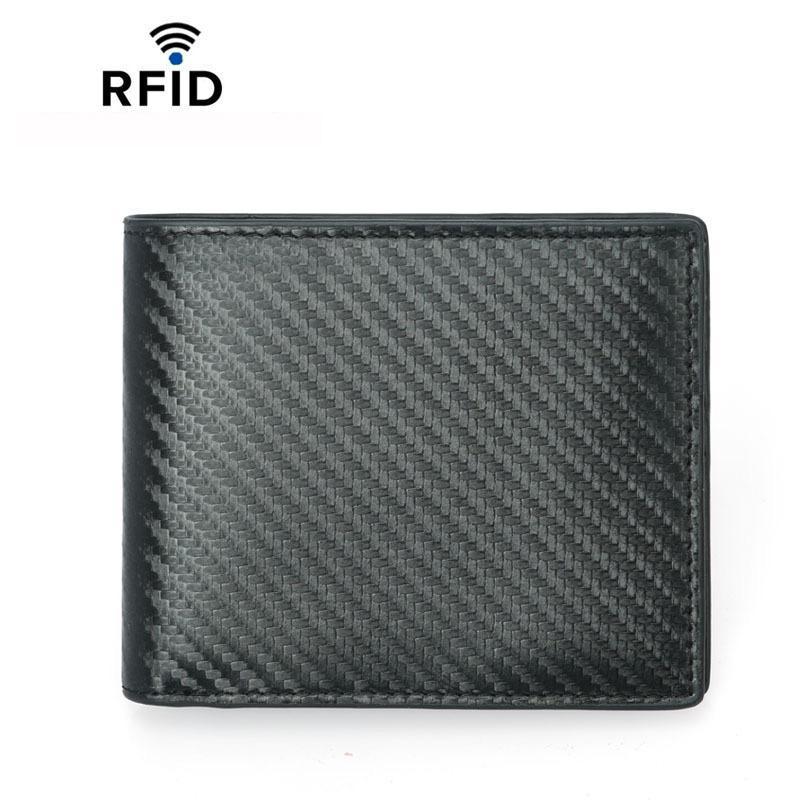 RFID Blocking Slim Leather Wallet For Men With 10 Card Slots Secure Minimalist Billfold 8