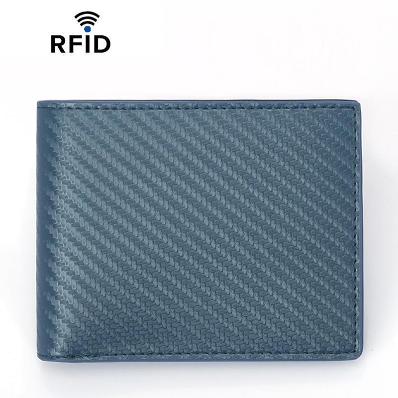 RFID Blocking Slim Leather Wallet for Men with 10 Card Slots Secure Minimalist Billfold