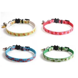 adjustable fruit cat collar with bell cute pet collar with bell for cats & small dogs