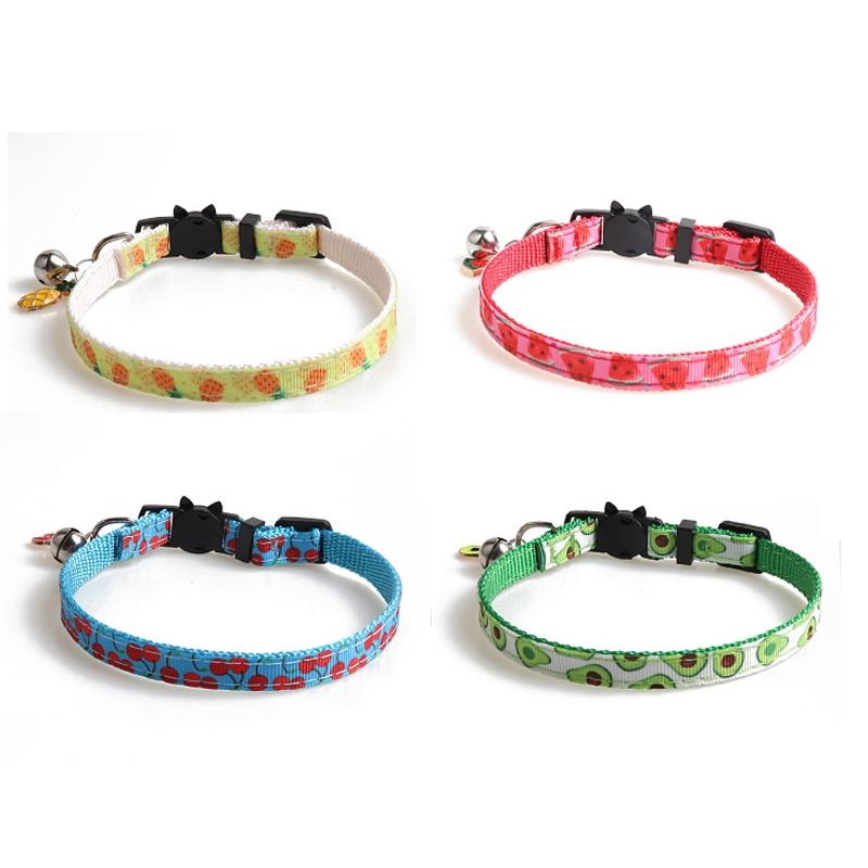 Adjustable Fruit Cat Collar With Bell Cute Pet Collar With Bell For Cats Small Dogs 0