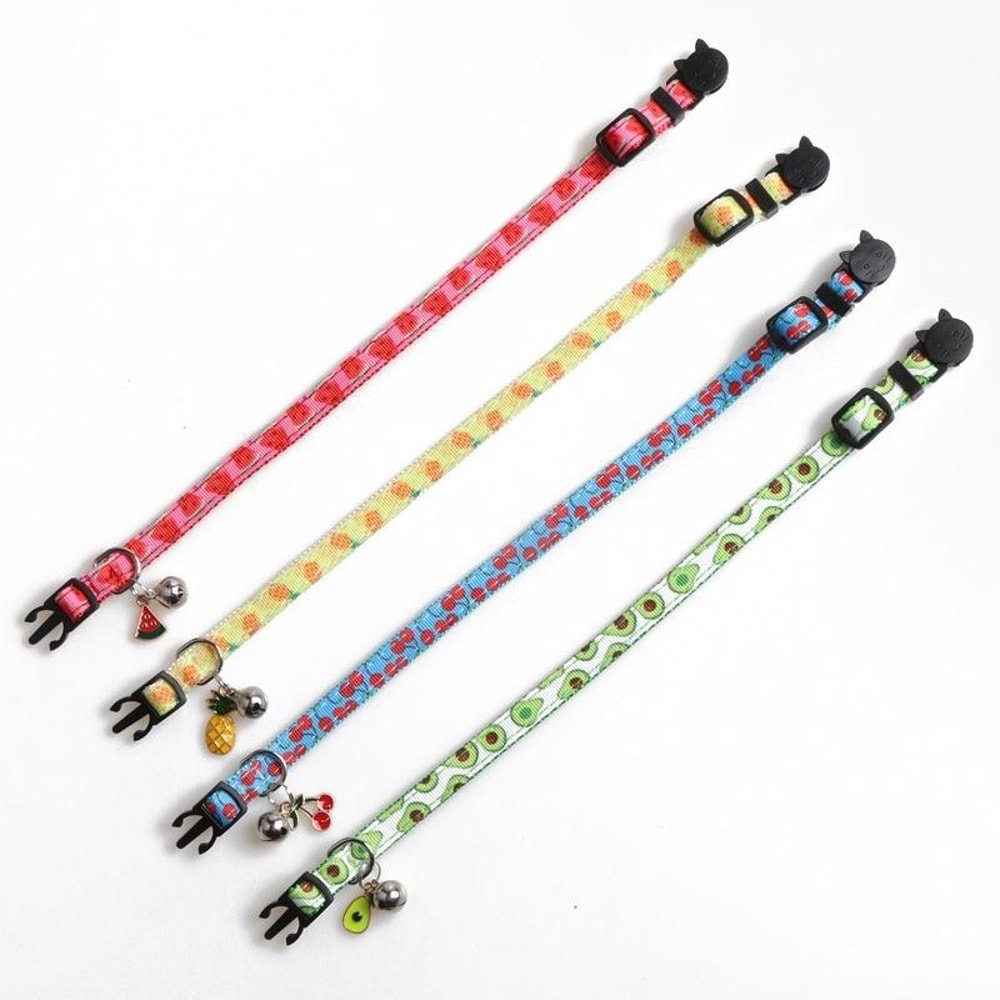 Adjustable Fruit Cat Collar With Bell Cute Pet Collar With Bell For Cats Small Dogs 1