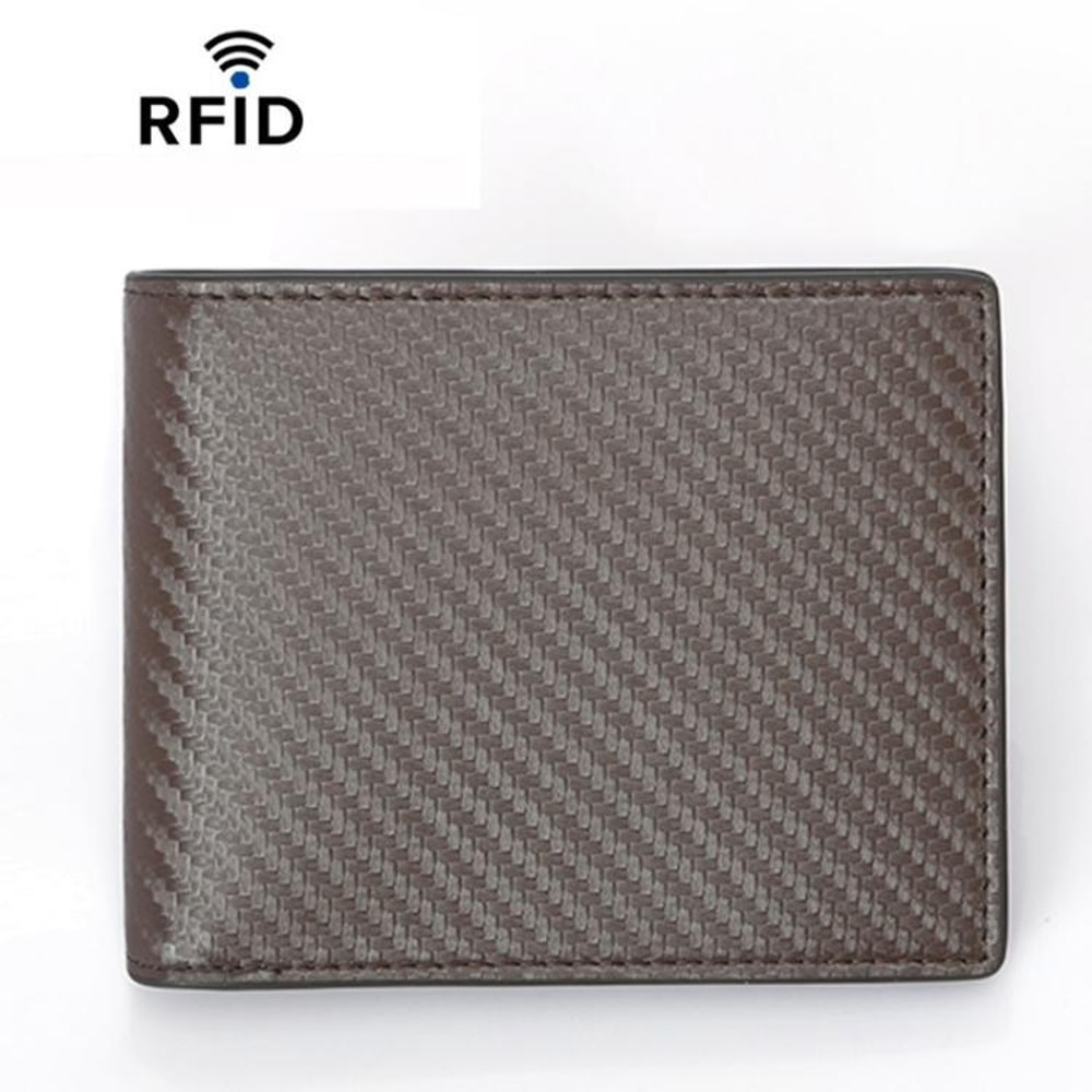 RFID Blocking Slim Leather Wallet For Men With 10 Card Slots Secure Minimalist Billfold 9