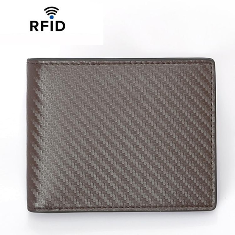 RFID Blocking Slim Leather Wallet For Men With 10 Card Slots Secure Minimalist Billfold 9