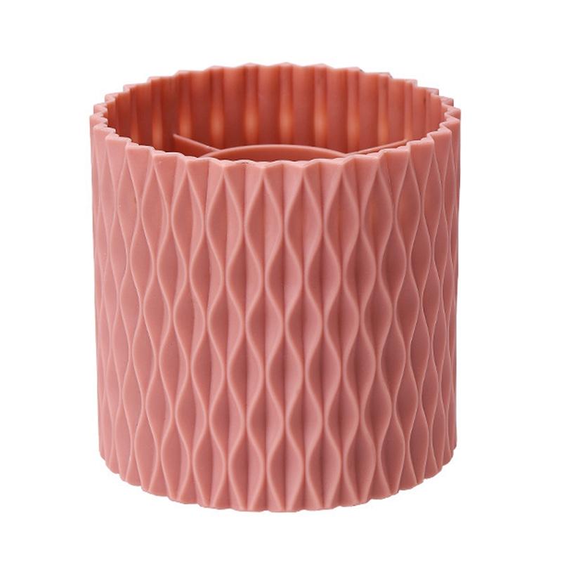 360 Degree Rotating Makeup Organizer Desktop Storage Brush Holder With Compartments 0