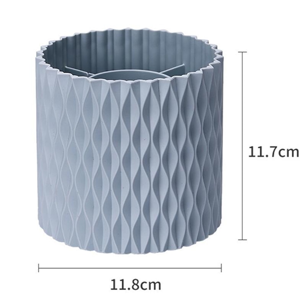 360 Degree Rotating Makeup Organizer Desktop Storage Brush Holder With Compartments 6