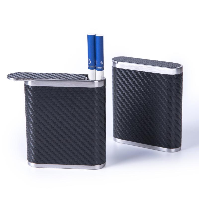Luxury Cigarette Case For Men Slim 20 Cigarette Holder With PU Leather Metal CrushProof Design 7