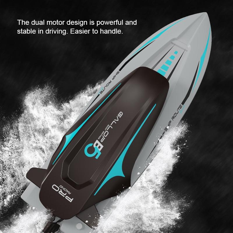 High Speed Remote Control Boat with LED Lights, 80M Range, Runtime RC Speed Boat Toy