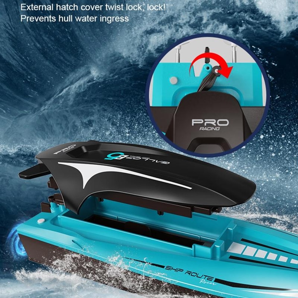 High Speed Remote Control Boat with LED Lights, 80M Range, Runtime RC Speed Boat Toy