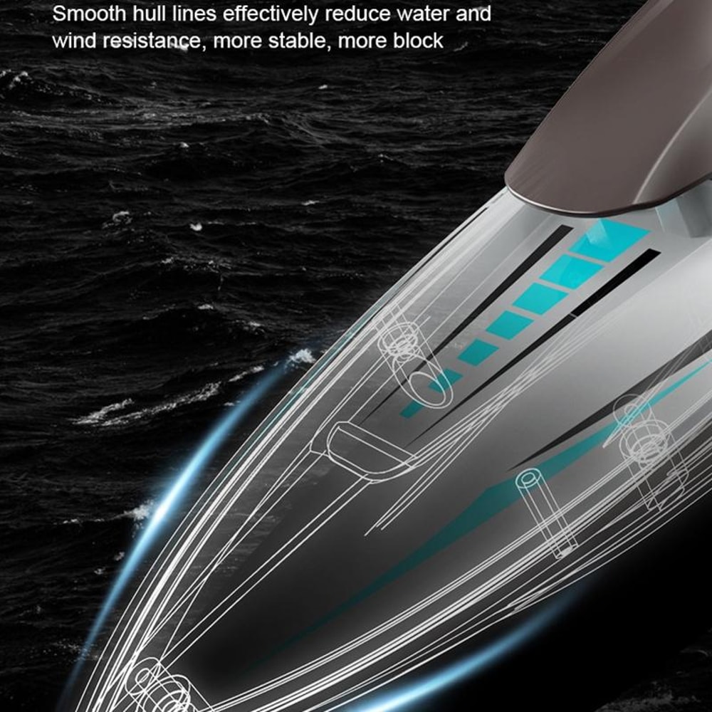 High Speed Remote Control Boat with LED Lights, 80M Range, Runtime RC Speed Boat Toy