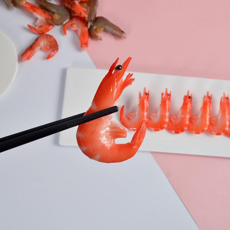 Simulation Shrimp Toy Set Realistic PVC Kids Playhouse Props & Photo Props