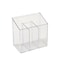 Wall Mounted Clear Cosmetic Organizer 3 Compartment Makeup Storage Box 2