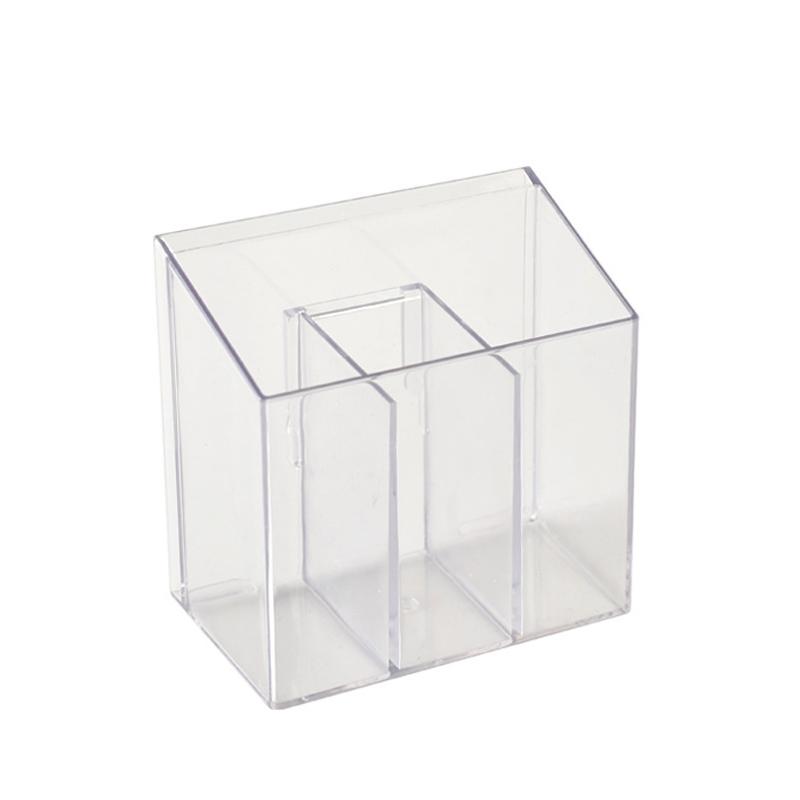Wall Mounted Clear Cosmetic Organizer 3 Compartment Makeup Storage Box 2