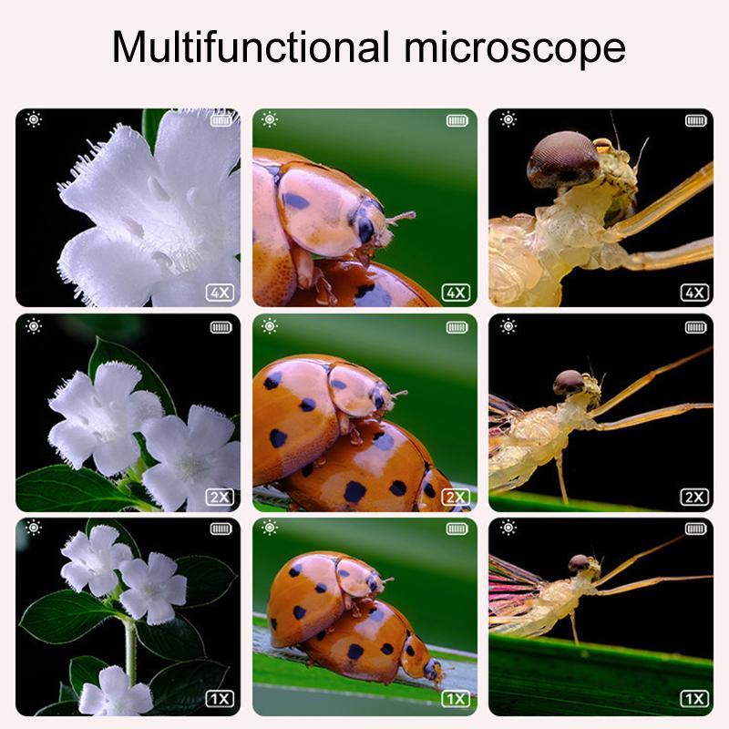 Kids Digital Microscope Toy Children Science Experiment Setout Screen Macro Lens