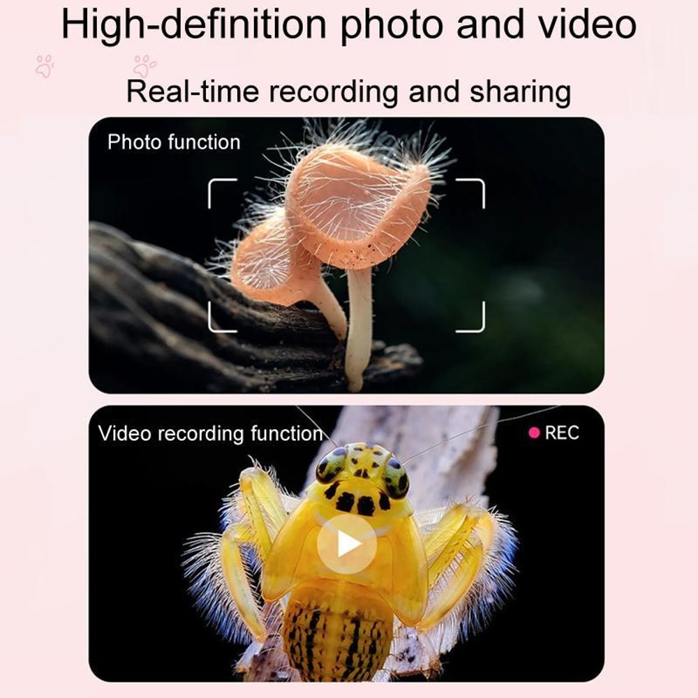 Kids Digital Microscope Toy Children Science Experiment Setout Screen Macro Lens