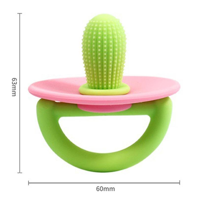 Silicone Cactus Baby Teether Toy Soothing Silicone Teether for Infant Gum Relief