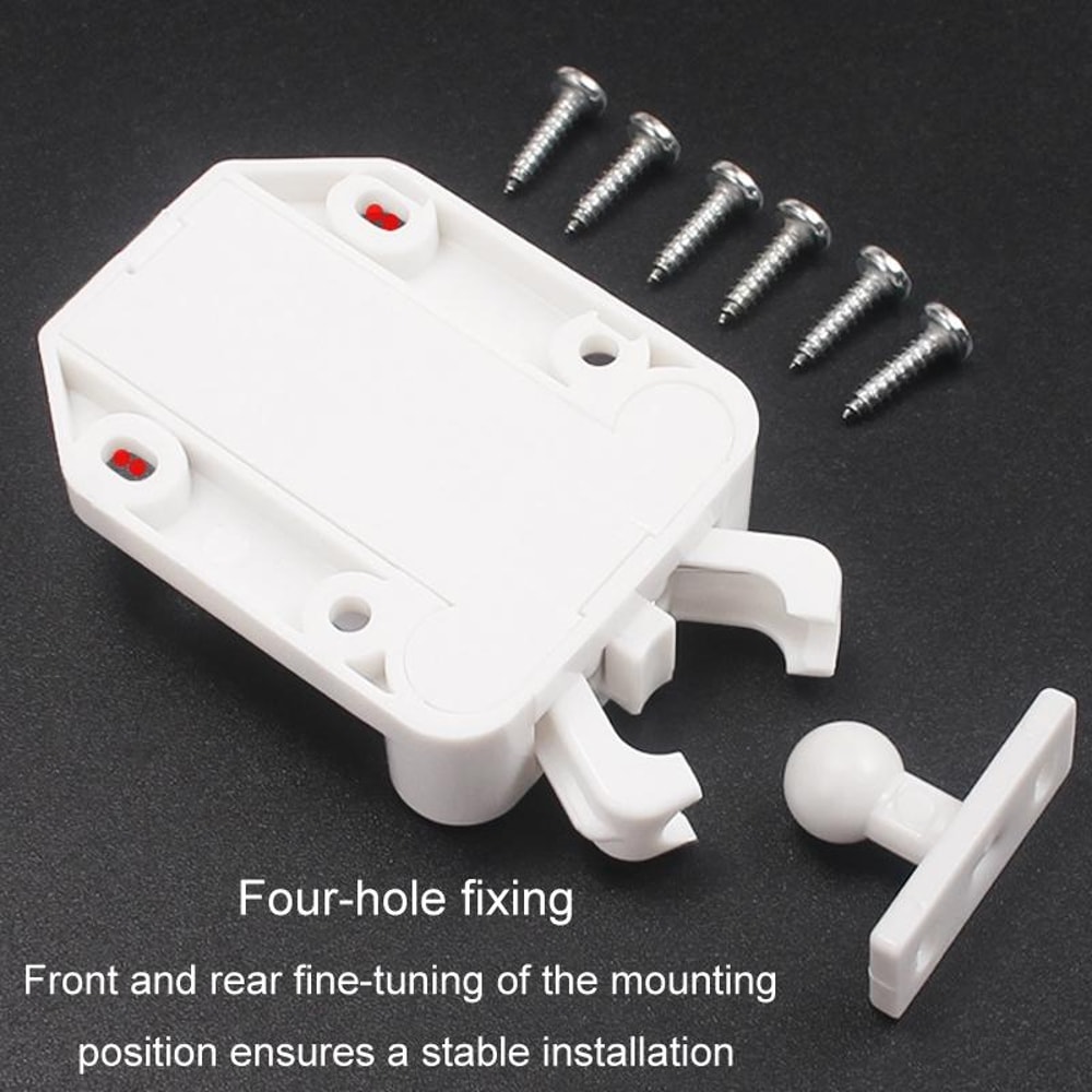 Push To Open Cabinet Latch Hidden Drawer Catch Soft Close Touch Hardware 6