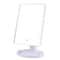 LED Lighted Makeup Mirror With Storage Base Touch Control Rotatable Vanity Mirror 5