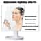 LED Lighted Makeup Mirror With Storage Base Touch Control Rotatable Vanity Mirror 2
