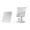 LED Lighted Makeup Mirror With Storage Base Touch Control Rotatable Vanity Mirror 8