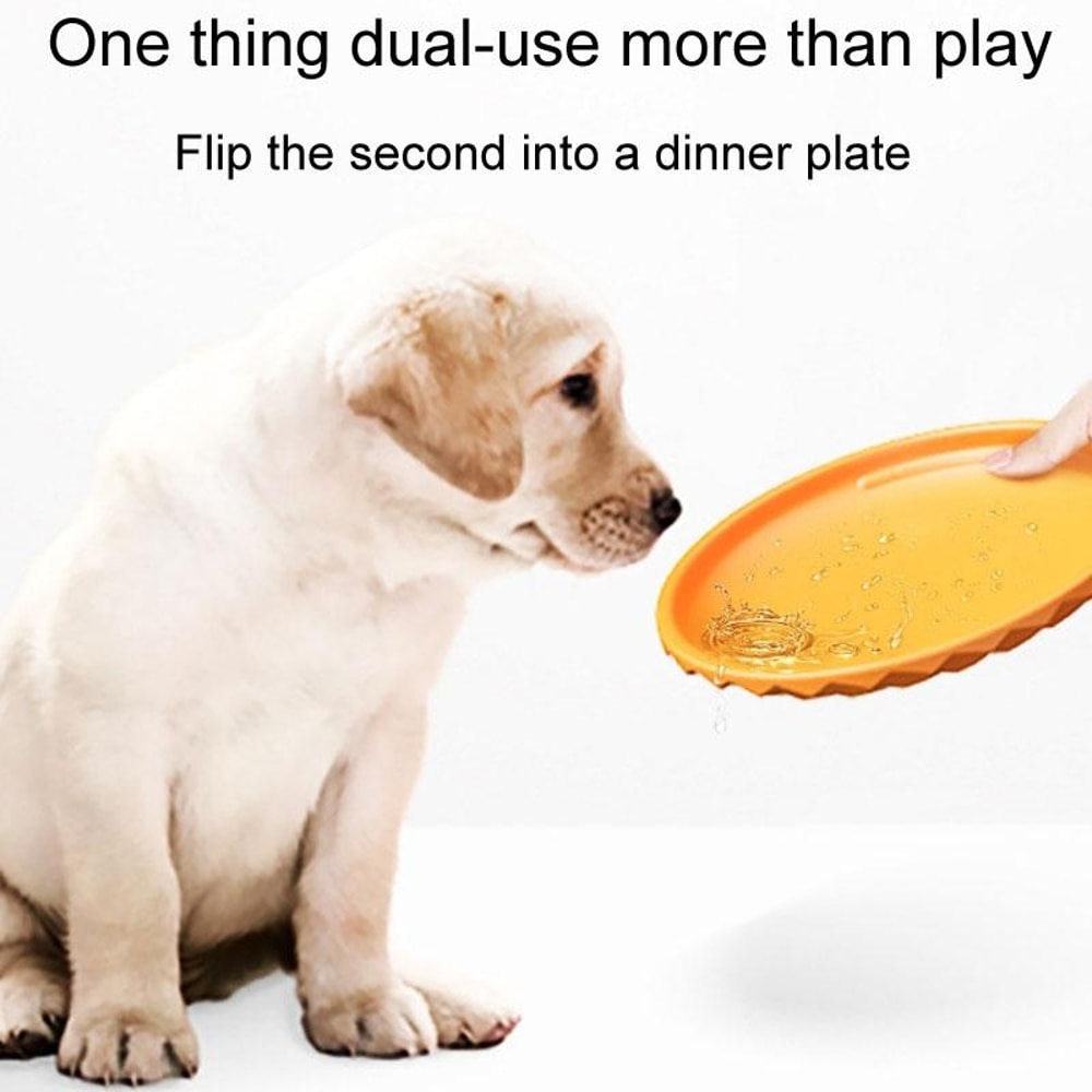 Interactive Bite Resistant Floating Dog Frisbee Toy for Training, Fetch & Outdoor Play TPR Flying Disc