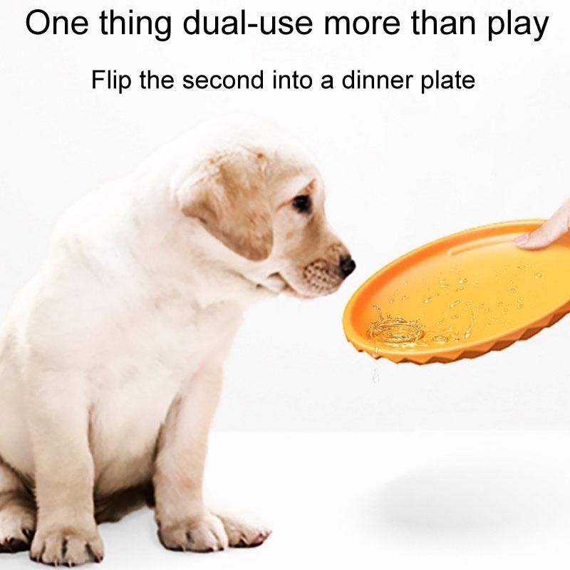 Interactive Bite Resistant Floating Dog Frisbee Toy for Training, Fetch & Outdoor Play TPR Flying Disc