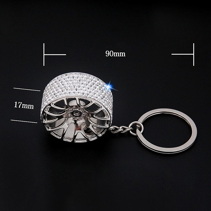Colorful Wheel Car Keychain Metal Key Ring 2