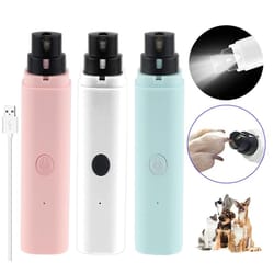 quiet pet nail grinder with led light for dogs and cats usb rechargeable grooming tool