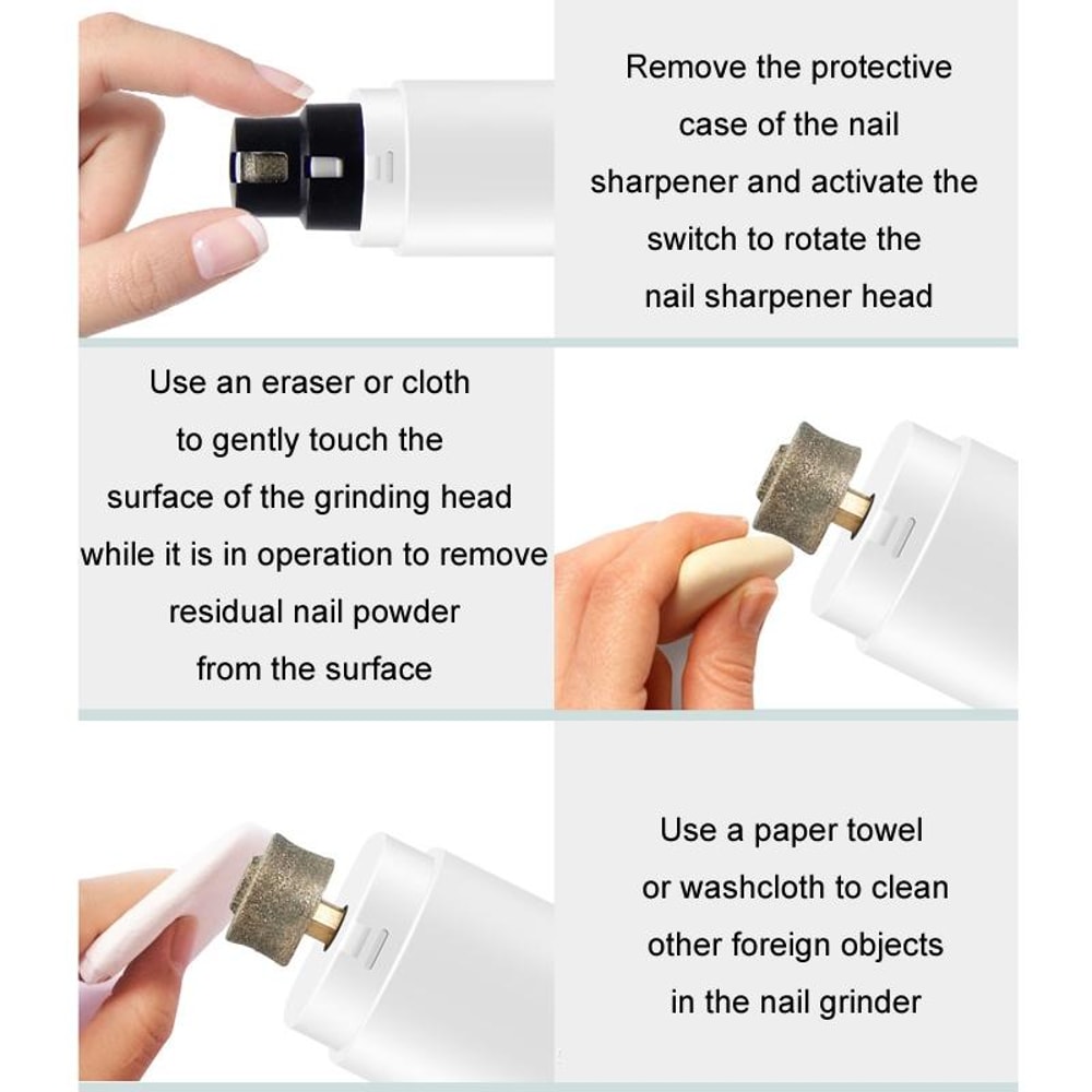 Quiet Pet Nail Grinder With LED Light For Dogs And Cats USB Rechargeable Grooming Tool 3
