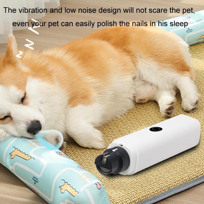 Quiet Pet Nail Grinder With LED Light For Dogs And Cats USB Rechargeable Grooming Tool 7