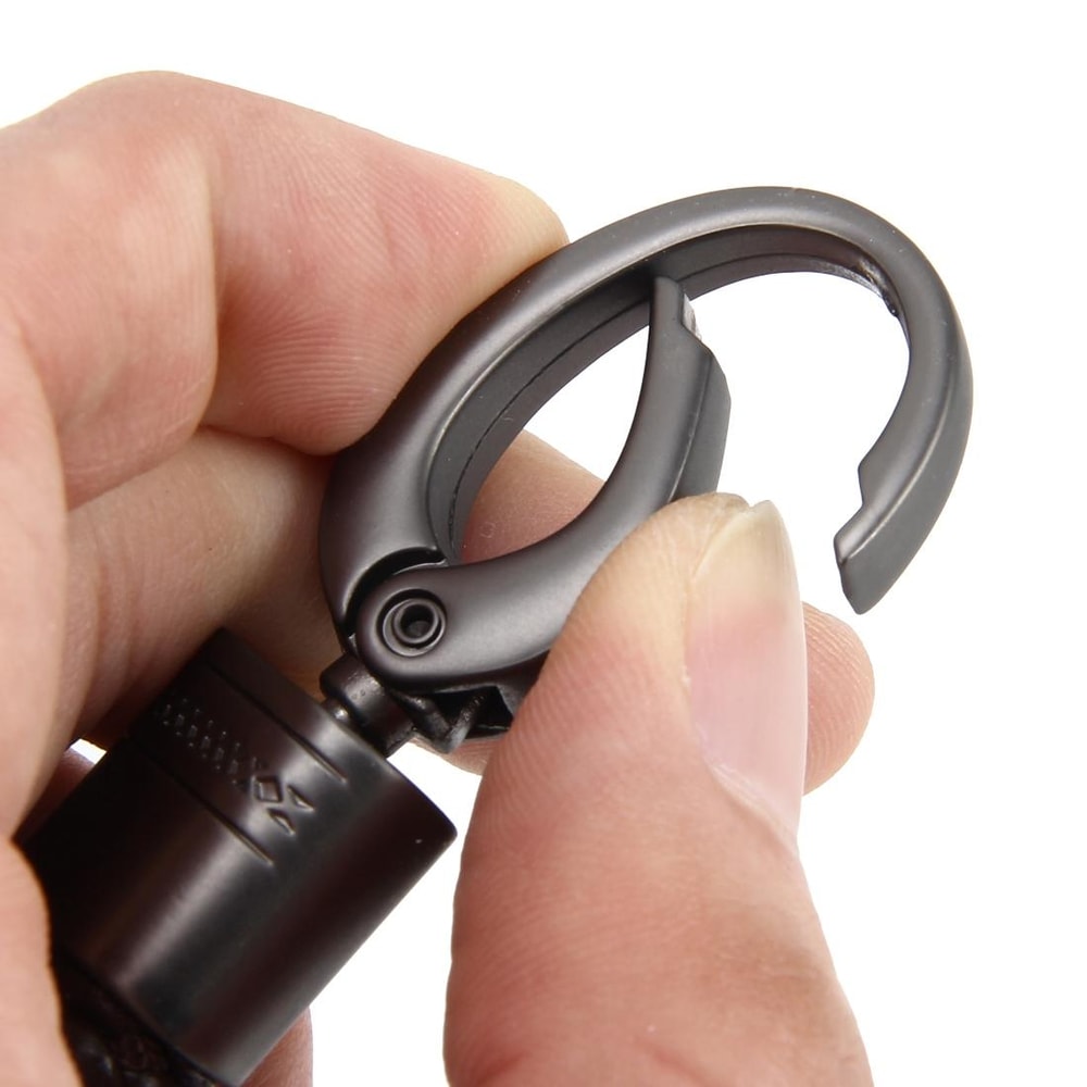 Metal Car Key Ring Black Belt Keychain Gift 3