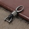 Metal Car Key Ring Black Belt Keychain Gift 4