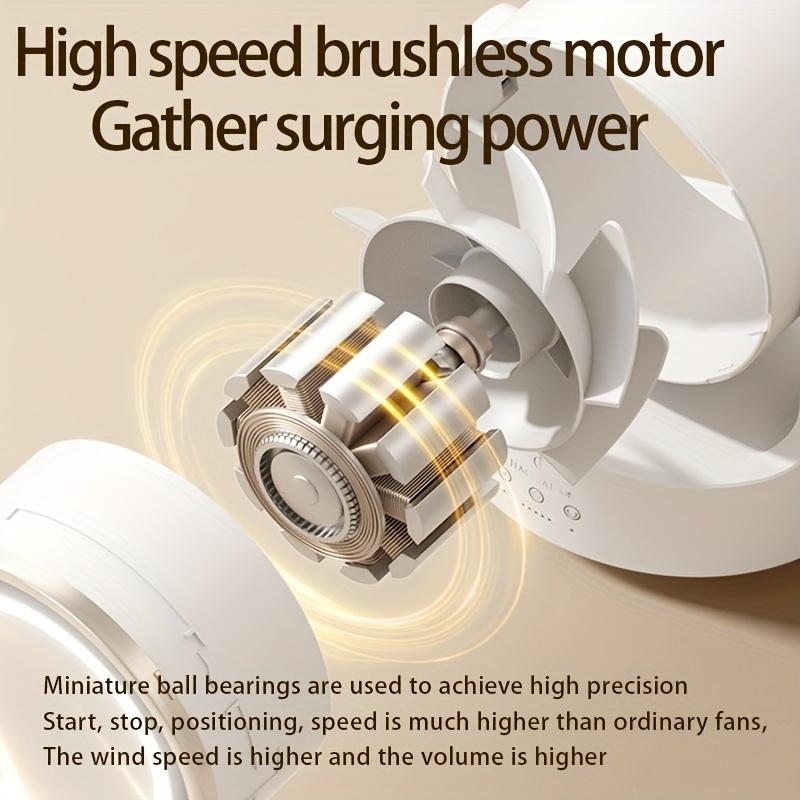 3in1 Bladeless Desk Fan With LED Light And Mirror USB Portable Quiet Air Circulator 4