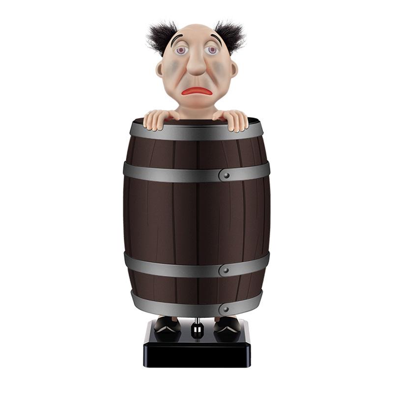 Wooden Barrel Automatic Cigarette Case Novelty Ejection Cigarette Holder Prank Gift